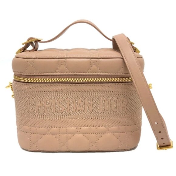 CHRISTIAN DIOR TRAVEL Small Bag Cannage Stitch 2WAY Shoulder Hand Bag Unused - Picture 2 of 16